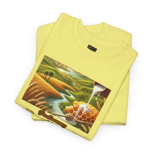 🔥 NOW AVAILABLE – THE ISRAELITE MERCHANT™ BRAND 🔥 "Land of Milk and Honey™" Unisex Heavy Cotton Tee - Vintage Style Graphic Shirt - Image 2