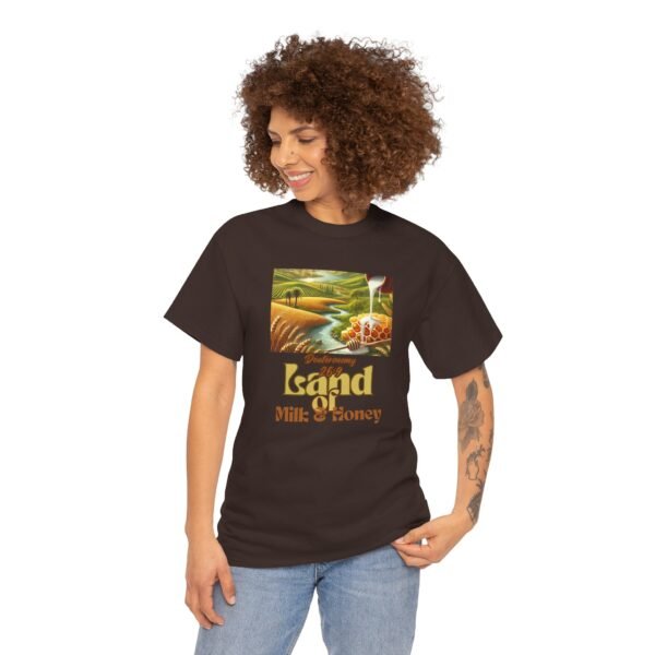 🔥 NOW AVAILABLE – THE ISRAELITE MERCHANT™ BRAND 🔥 "Land of Milk and Honey™" Unisex Heavy Cotton Tee - Vintage Style Graphic Shirt - Image 5