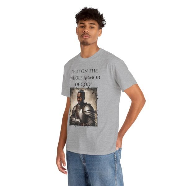 Armor Of God Ephesians 6:11 Unisex Heavy Cotton Tee African American Male - Image 8