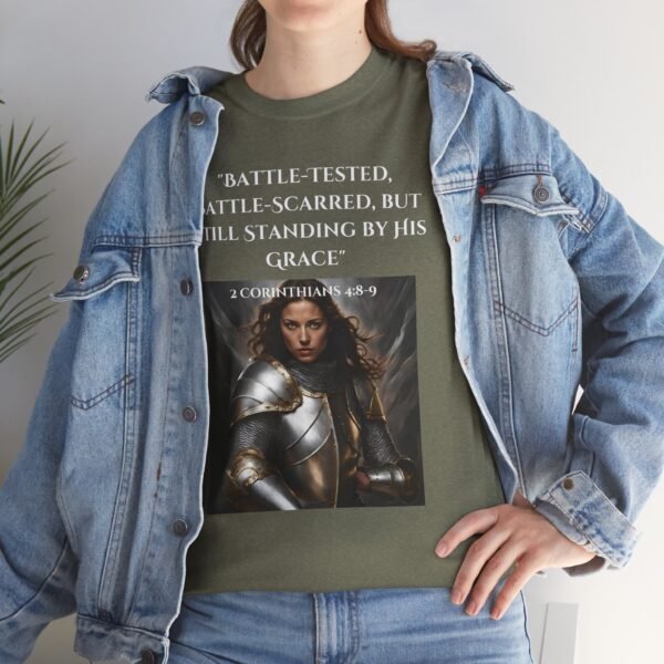 Battle-Tested 2Corinthians 4:8-9 Unisex Heavy Cotton Tee European Female - Image 13