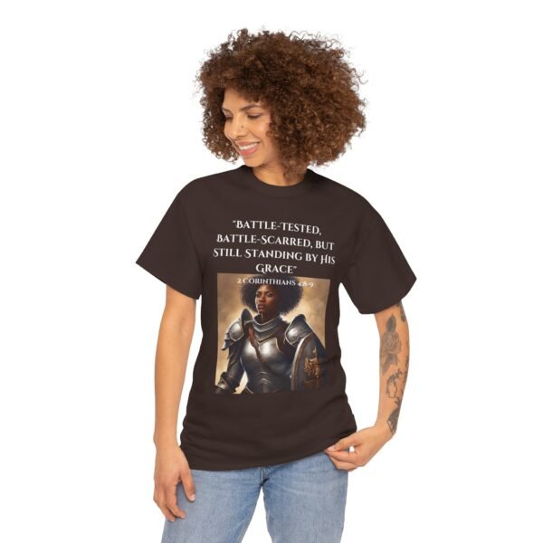 Battle-Tested 2Corinthians 4:8-9 Unisex Heavy Cotton Tee African American Female - Image 9