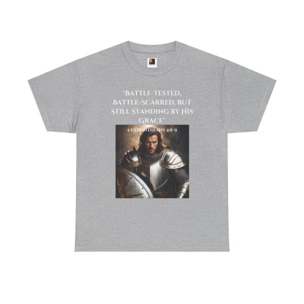 Battle-Tested 2Corinthians 4:8-9 Unisex Heavy Cotton Tee European Male - Image 13