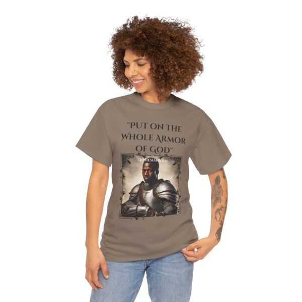 Armor Of God Ephesians 6:11 Unisex Heavy Cotton Tee African American Male - Image 2