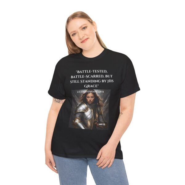 Battle-Tested 2Corinthians 4:8-9 Unisex Heavy Cotton Tee European Female