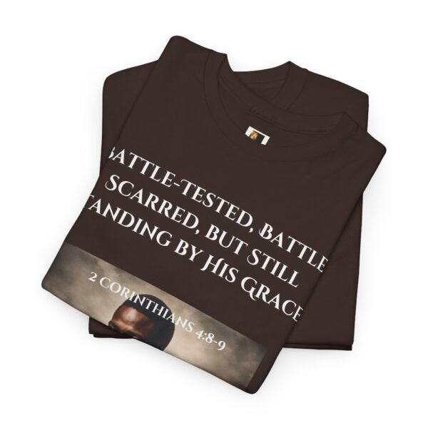 Battle-Tested 2Corinthians 4:8-9 Unisex Heavy Cotton Tee African American Male - Image 13