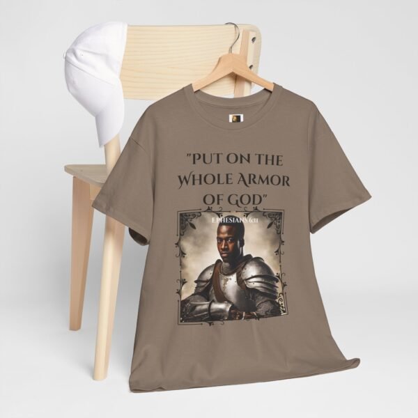 Armor Of God Ephesians 6:11 Unisex Heavy Cotton Tee African American Male - Image 3
