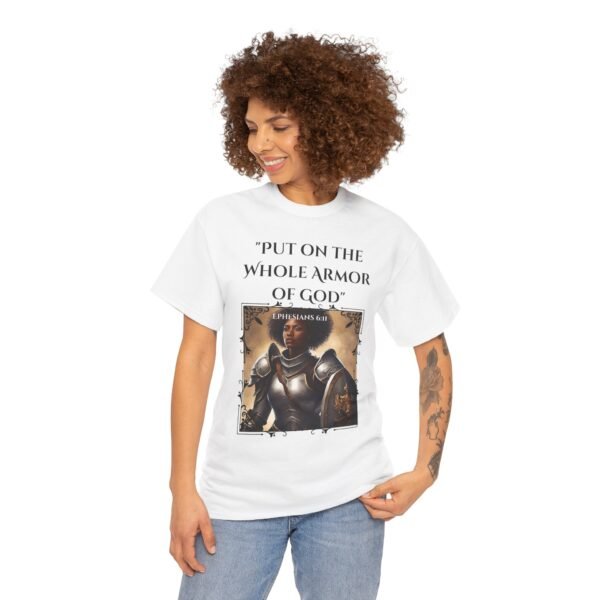 Armor Of God Ephesians 6:11 Unisex Heavy Cotton Tee African American Female