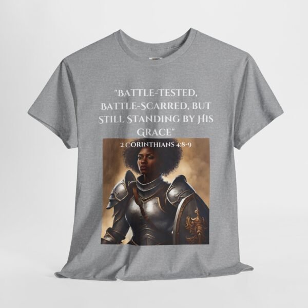 Battle-Tested 2Corinthians 4:8-9 Unisex Heavy Cotton Tee African American Female - Image 7