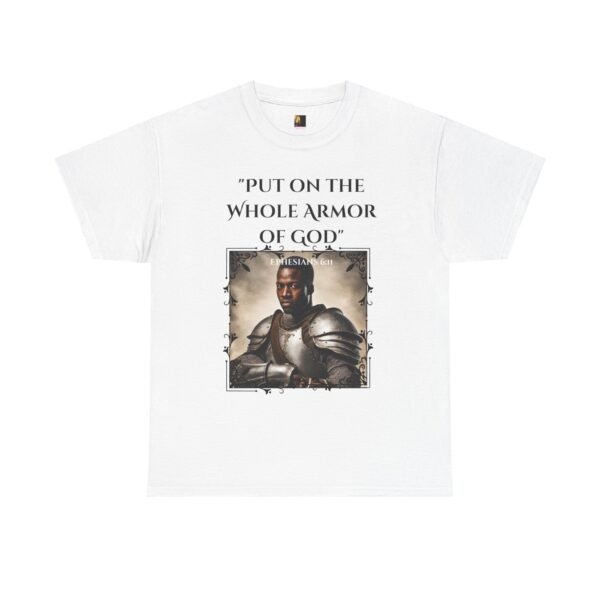 Armor Of God Ephesians 6:11 Unisex Heavy Cotton Tee African American Male - Image 7