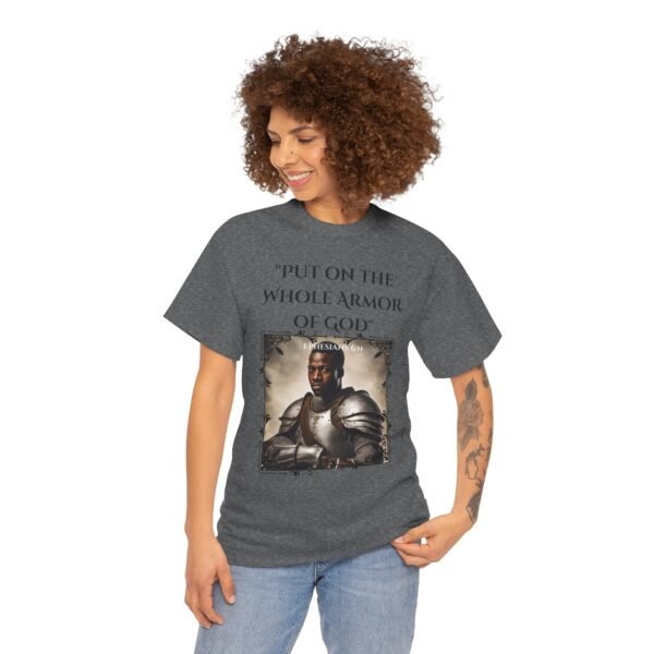 Armor Of God Ephesians 6:11 Unisex Heavy Cotton Tee African American Male - Image 15