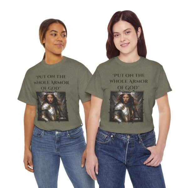 Armor Of God Ephesians 6:11 Unisex Heavy Cotton Tee European Female - Image 8