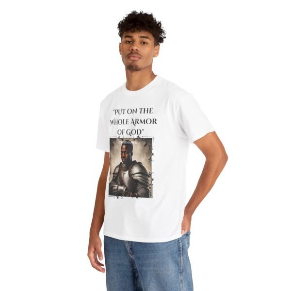 Armor Of God Ephesians 6:11 Unisex Heavy Cotton Tee African American Male - Image 4