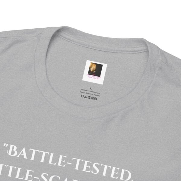 Battle-Tested 2Corinthians 4:8-9 Unisex Heavy Cotton Tee European Female - Image 8