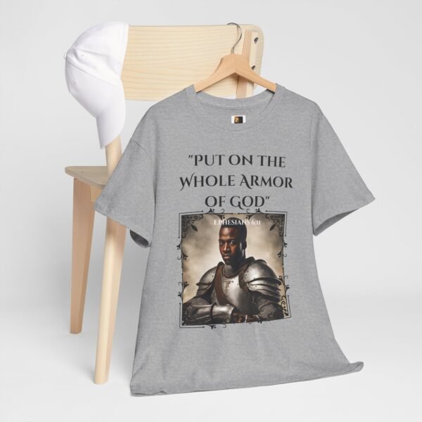 Armor Of God Ephesians 6:11 Unisex Heavy Cotton Tee African American Male - Image 10