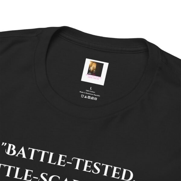 Battle-Tested 2Corinthians 4:8-9 Unisex Heavy Cotton Tee African American Female - Image 3