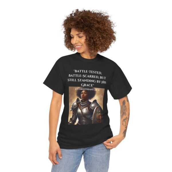 Battle-Tested 2Corinthians 4:8-9 Unisex Heavy Cotton Tee African American Female
