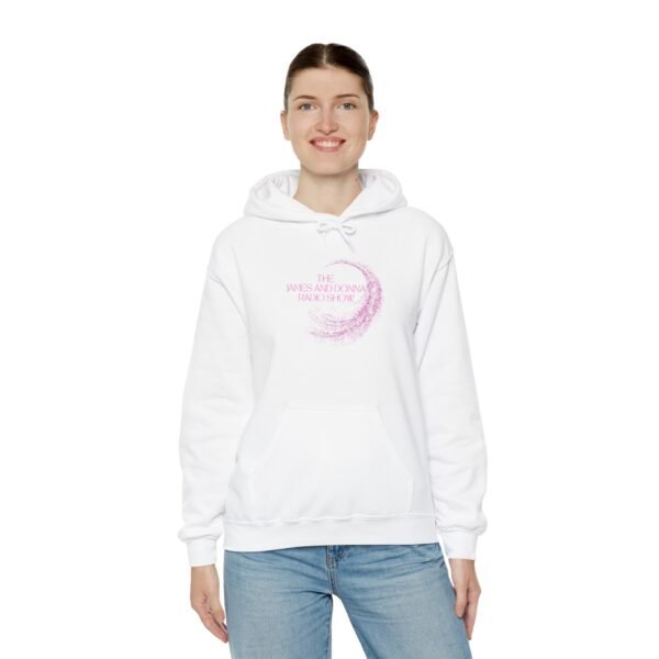 Official "The James And Donna Radio Show™" Unisex Hoodie – Heavy Blend™ Edition - Image 2