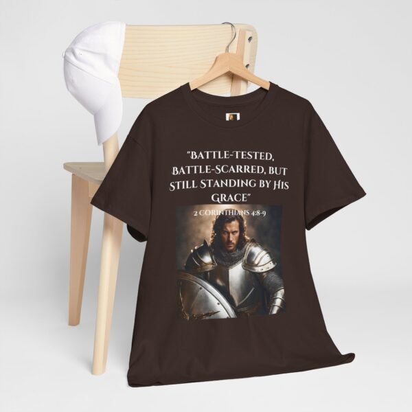Battle-Tested 2Corinthians 4:8-9 Unisex Heavy Cotton Tee European Male - Image 8