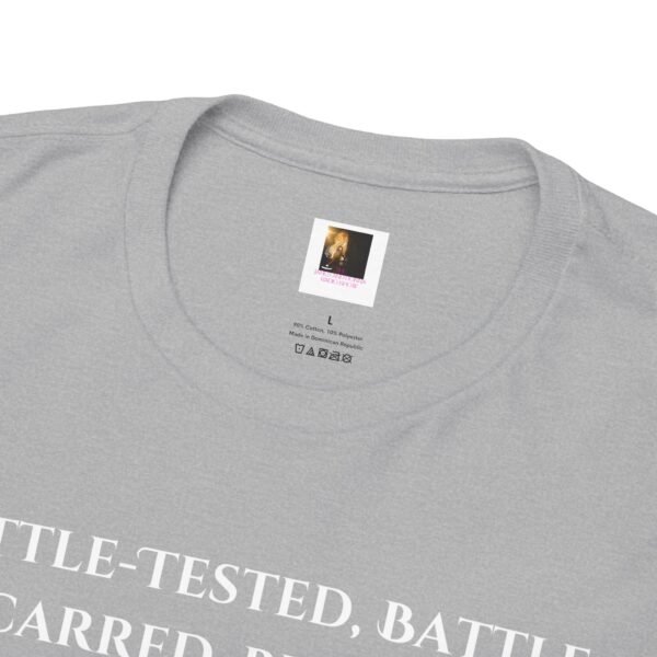 Battle-Tested 2Corinthians 4:8-9 Unisex Heavy Cotton Tee African American Male - Image 9
