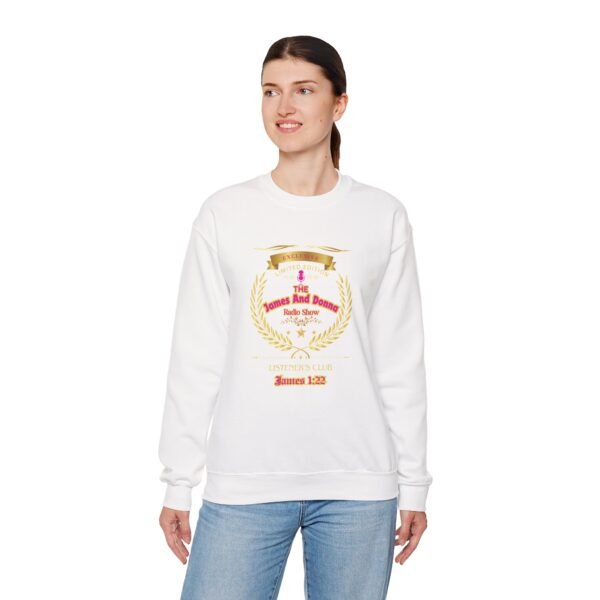 Exclusive Listener’s Club Sweatshirt – “The James and Donna Radio Show™” Edition (James 1:22) - Image 2