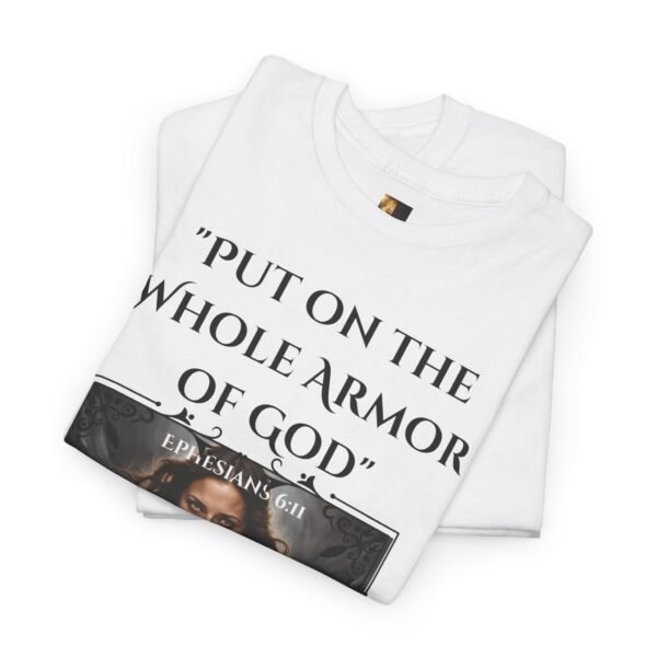 Armor Of God Ephesians 6:11 Unisex Heavy Cotton Tee European Female - Image 4