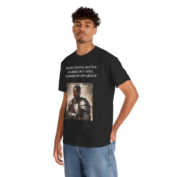 Battle-Tested 2Corinthians 4:8-9 Unisex Heavy Cotton Tee African American Male