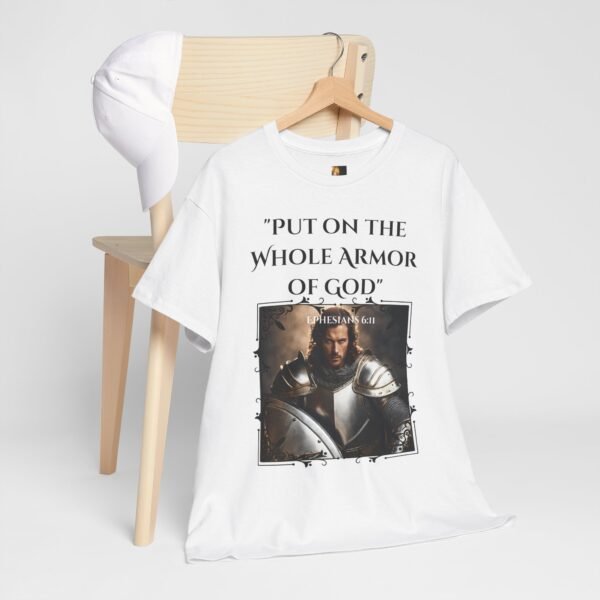 Armor of God Unisex Tee - Ephesians 6:11 European Male - Image 2