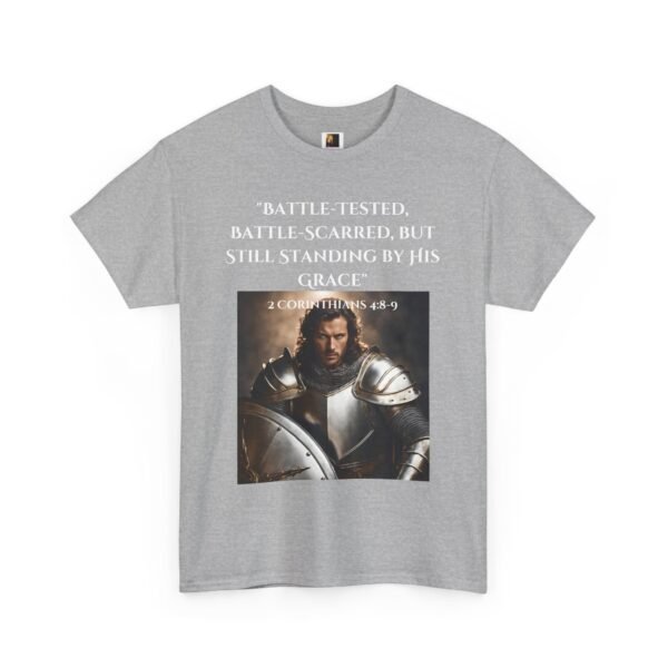 Battle-Tested 2Corinthians 4:8-9 Unisex Heavy Cotton Tee European Male - Image 15
