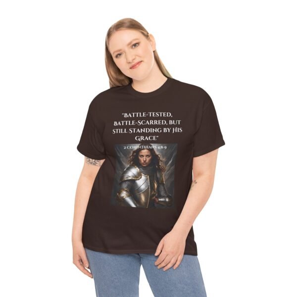 Battle-Tested 2Corinthians 4:8-9 Unisex Heavy Cotton Tee European Female - Image 9