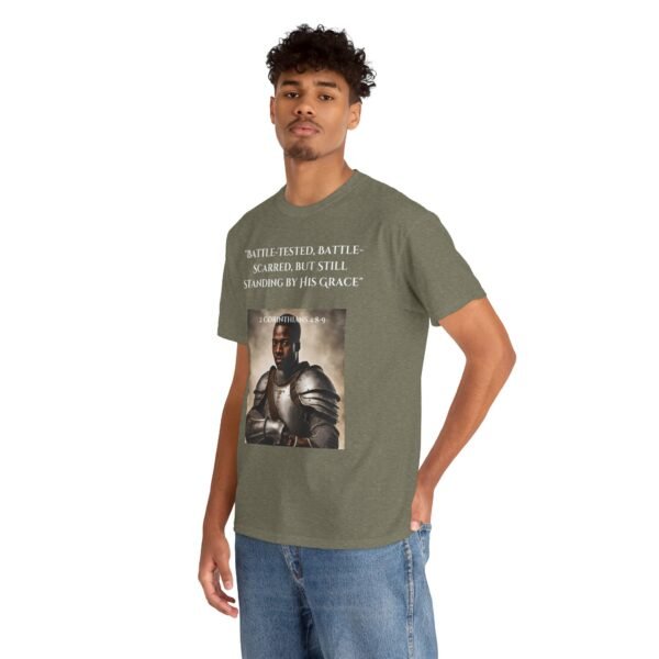 Battle-Tested 2Corinthians 4:8-9 Unisex Heavy Cotton Tee African American Male - Image 14