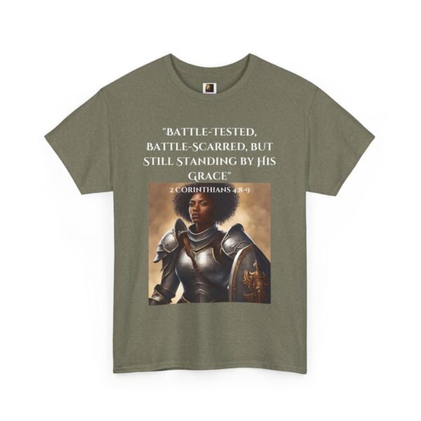 Battle-Tested 2Corinthians 4:8-9 Unisex Heavy Cotton Tee African American Female - Image 14