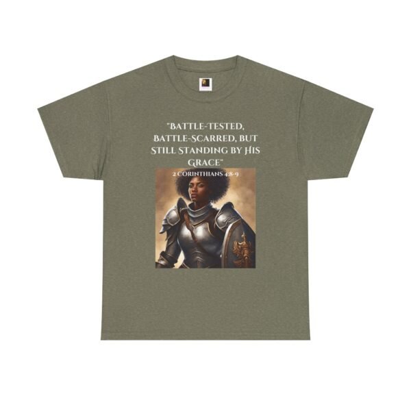Battle-Tested 2Corinthians 4:8-9 Unisex Heavy Cotton Tee African American Female - Image 12