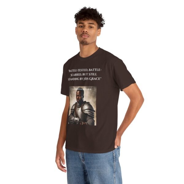 Battle-Tested 2Corinthians 4:8-9 Unisex Heavy Cotton Tee African American Male - Image 11