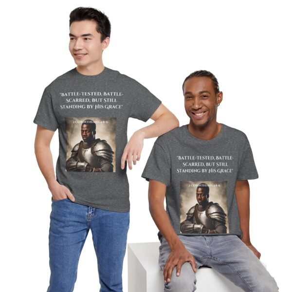 Battle-Tested 2Corinthians 4:8-9 Unisex Heavy Cotton Tee African American Male - Image 19
