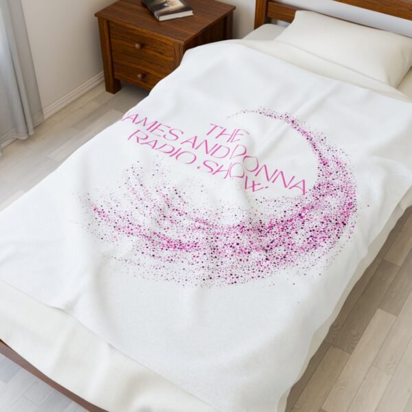 Official "The James and Donna Radio Show" Velveteen Plush Blanket - Image 6