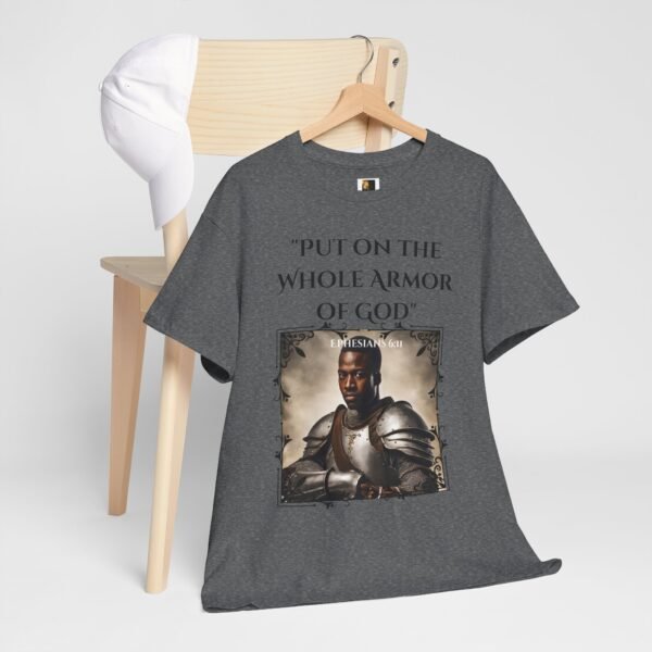 Armor Of God Ephesians 6:11 Unisex Heavy Cotton Tee African American Male - Image 13
